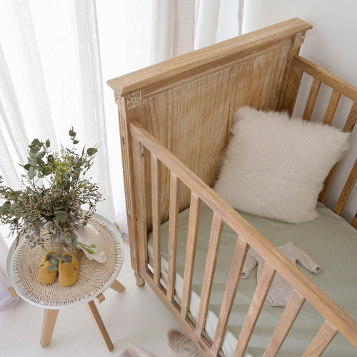 Pistachio Bamboo Cot Sheet 2