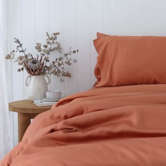 Terracotta Bamboo Quilt Cover 1