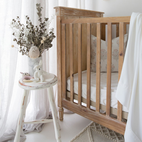 White Bamboo Cot Sheet 1