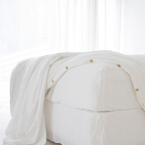 White Bamboo Fitted Sheet 1
